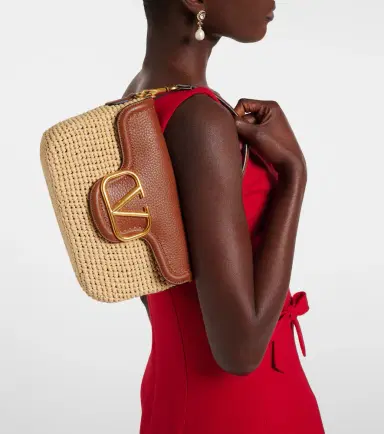 Valentino Garavani Alltime raffia-effect shoulder bag | Thumbnail 5 Valentino Garavani Alltime raffia-effect shoulder bag | Thumbnail 5