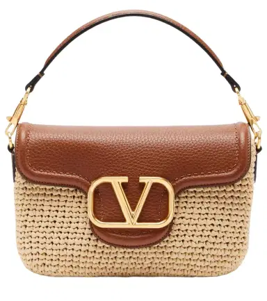 Valentino Garavani Alltime raffia-effect shoulder bag | Thumbnail 1 Valentino Garavani Alltime raffia-effect shoulder bag | Thumbnail 1