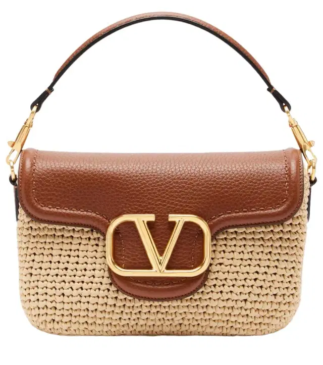 Valentino Garavani Alltime raffia-effect shoulder bag