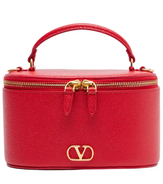 VLogo Mini leather vanity bag VLogo Mini leather vanity bag
