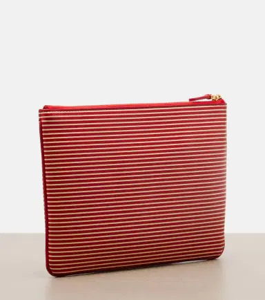 Valentino Garavani VLogo striped leather pouch | Thumbnail 2 Valentino Garavani VLogo striped leather pouch | Thumbnail 2