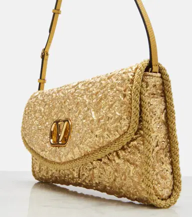 Valentino Garavani DeVain Small cloqué jacquard shoulder bag | Thumbnail 3 Valentino Garavani DeVain Small cloqué jacquard shoulder bag | Thumbnail 3