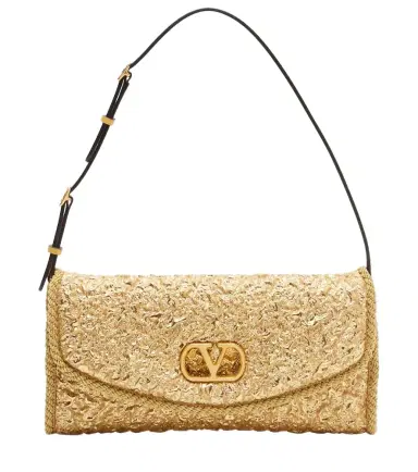 Valentino Garavani DeVain Small cloqué jacquard shoulder bag | Thumbnail 1 Valentino Garavani DeVain Small cloqué jacquard shoulder bag | Thumbnail 1
