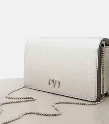 Valentino Garavani VLogo Mini metallic leather clutch | Thumbnail 3