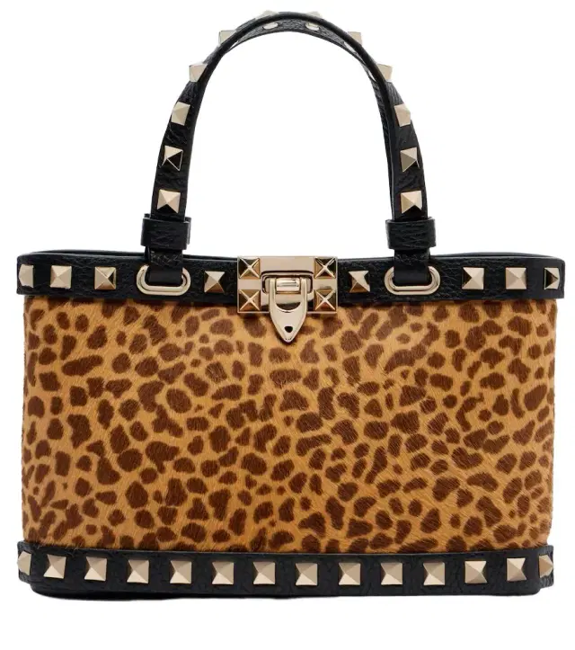 Valentino Garavani Rockstud calf hair top-handle bag