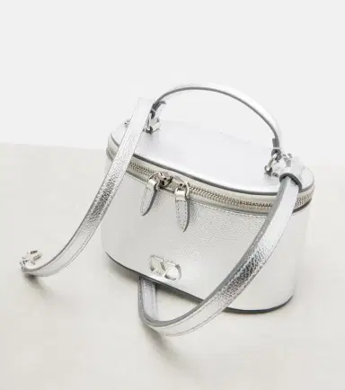 Valentino Garavani VLogo Mini metallic leather vanity bag | Thumbnail 3