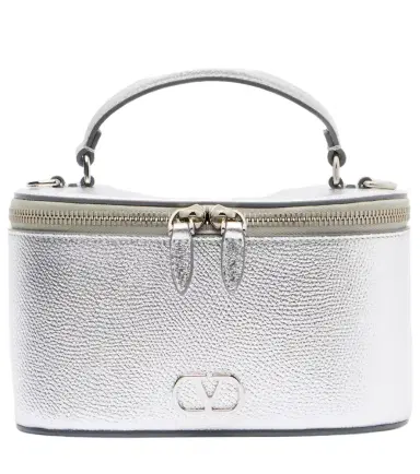 Valentino Garavani VLogo Mini metallic leather vanity bag | Thumbnail 1