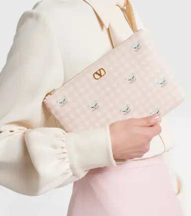 Valentino Garavani VLogo Medium printed leather pouch | Thumbnail 5 Valentino Garavani VLogo Medium printed leather pouch | Thumbnail 5