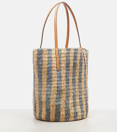 Valentino Garavani VLogo striped raffia tote bag | Thumbnail 3