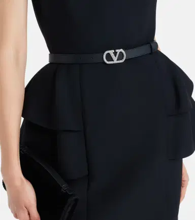 Valentino Garavani VLogo crystal-embellished leather belt | Thumbnail 3 Valentino Garavani VLogo crystal-embellished leather belt | Thumbnail 3