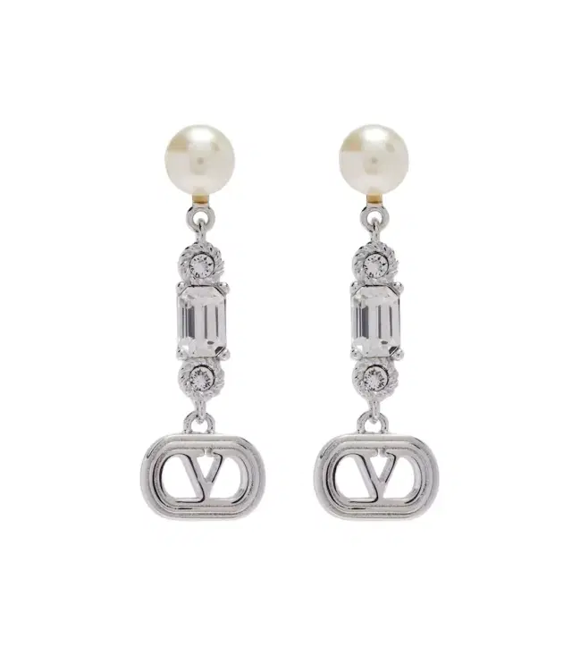 Valentino VLogo Swarovski-embellished drop earrings