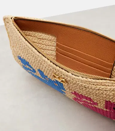 Valentino Garavani VLogo raffia pouch | Thumbnail 2 Valentino Garavani VLogo raffia pouch | Thumbnail 2
