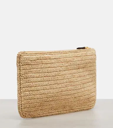Valentino Garavani VLogo raffia pouch | Thumbnail 4 Valentino Garavani VLogo raffia pouch | Thumbnail 4