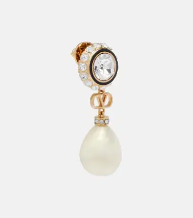 Valentino VLogo embellished drop earrings | Thumbnail 2