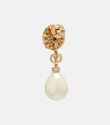 Valentino VLogo embellished drop earrings | Thumbnail 4