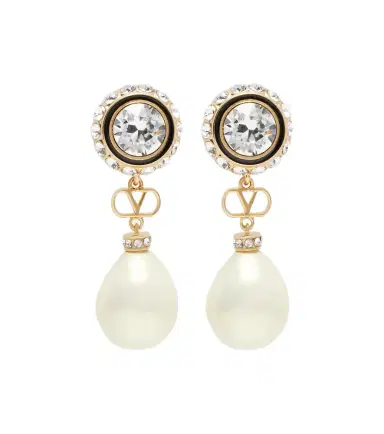 Valentino VLogo embellished drop earrings | Thumbnail 1