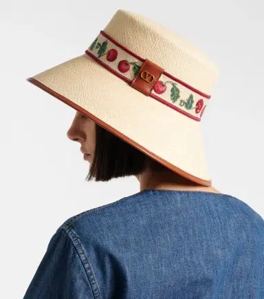 Valentino Cherryfic straw bucket hat | Thumbnail 4