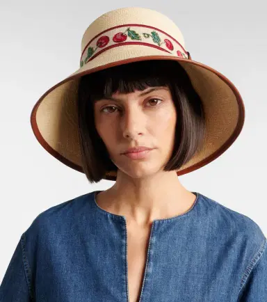 Valentino Cherryfic straw bucket hat | Thumbnail 5