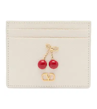 Valentino Garavani Embellished leather card holder | Thumbnail 1 Valentino Garavani Embellished leather card holder | Thumbnail 1