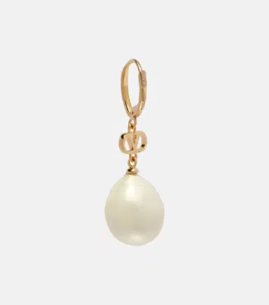 Valentino VLogo faux pearl drop earrings | Thumbnail 3