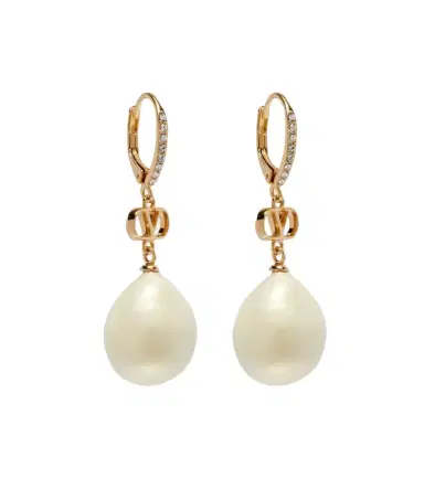 Valentino VLogo faux pearl drop earrings | Thumbnail 1