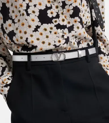 Valentino Garavani Metallic leather belt | Thumbnail 3