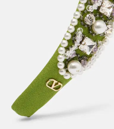 Valentino Embellished wool and silk headband | Thumbnail 2 Valentino Embellished wool and silk headband | Thumbnail 2
