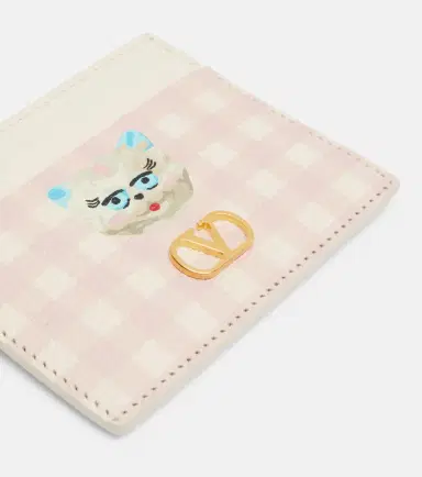 Valentino Garavani VLogo checked leather card holder | Thumbnail 2