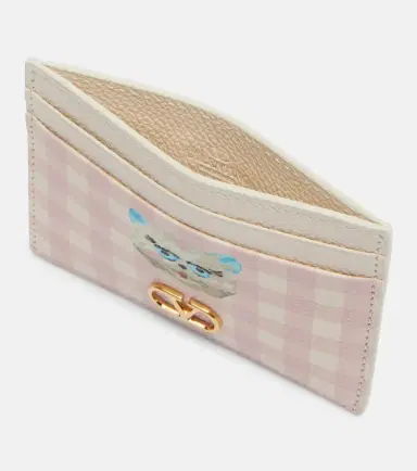 Valentino Garavani VLogo checked leather card holder | Thumbnail 4