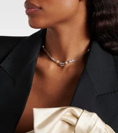 Valentino Ovalette Swarovski-embellished necklace | Thumbnail 4