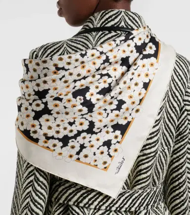 Valentino Floral silk scarf | Thumbnail 5