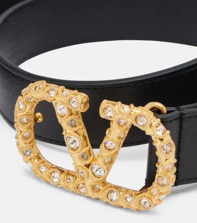 Valentino Garavani VLogo Swarovski-embellished leather belt | Thumbnail 2