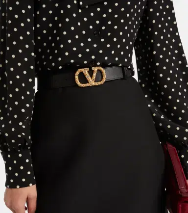 Valentino Garavani VLogo Swarovski-embellished leather belt | Thumbnail 3