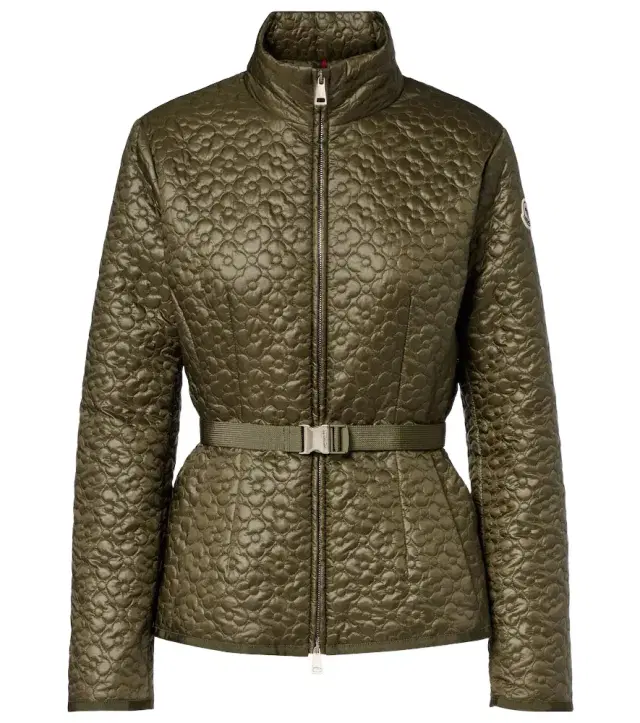 Geranium quilted down jacket