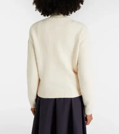 Moncler Embroidered logo cotton-blend sweater | Thumbnail 2 Moncler Embroidered logo cotton-blend sweater | Thumbnail 2