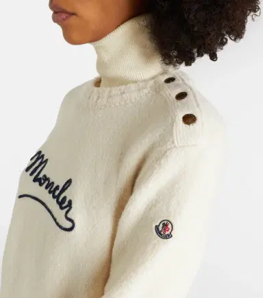 Moncler Embroidered logo cotton-blend sweater | Thumbnail 6 Moncler Embroidered logo cotton-blend sweater | Thumbnail 6