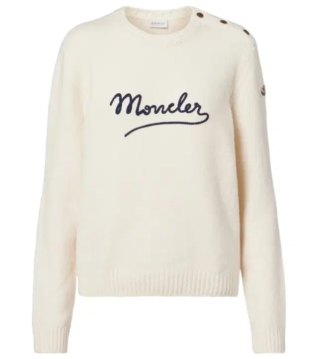 Embroidered logo cotton-blend sweater