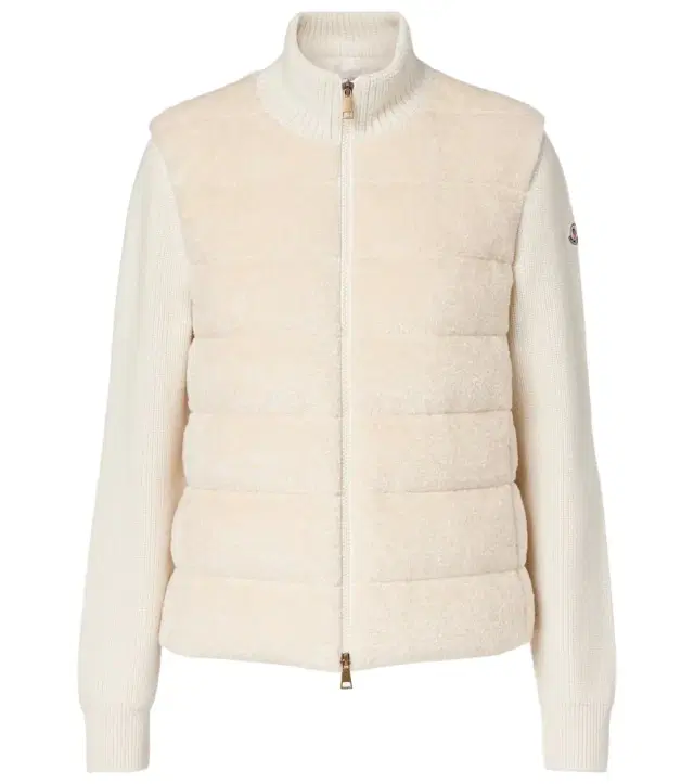 Down-paneled teddy cardigan