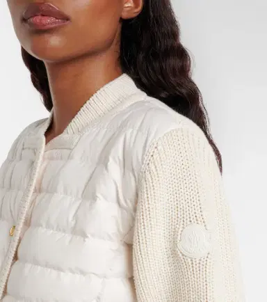 Moncler Down-paneled cotton cardigan | Thumbnail 5 Moncler Down-paneled cotton cardigan | Thumbnail 5