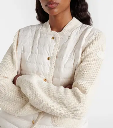 Moncler Down-paneled cotton cardigan | Thumbnail 7 Moncler Down-paneled cotton cardigan | Thumbnail 7