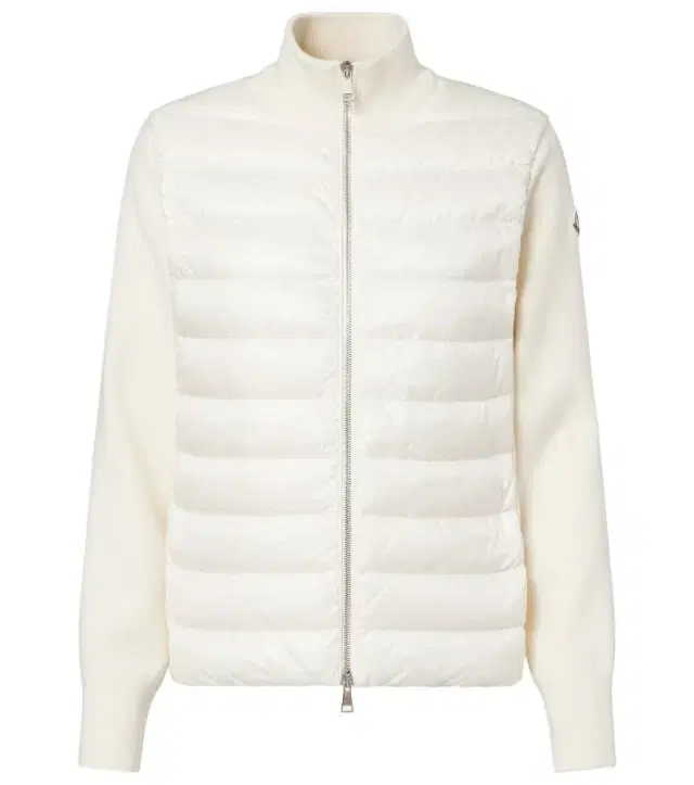 Moncler Down-paneled virgin wool cardigan