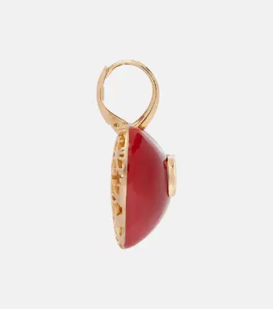 Valentino Caur Royal VLogo enamel earrings | Thumbnail 2