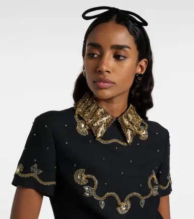 Valentino VLogo bow-detail cotton velvet headband | Thumbnail 3