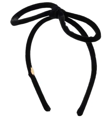 Valentino VLogo bow-detail cotton velvet headband | Thumbnail 1