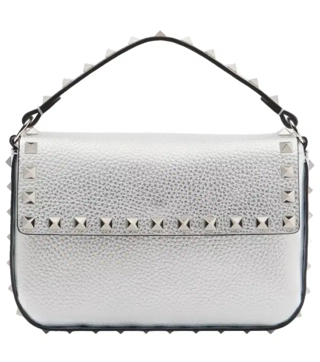 Valentino Garavani Rockstud Small metallic leather top-handle bag