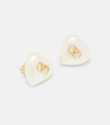 Valentino VLogo faux pearl earrings | Thumbnail 4 Valentino VLogo faux pearl earrings | Thumbnail 4
