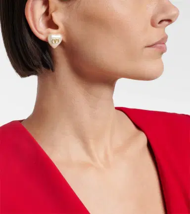 Valentino VLogo faux pearl earrings | Thumbnail 6 Valentino VLogo faux pearl earrings | Thumbnail 6