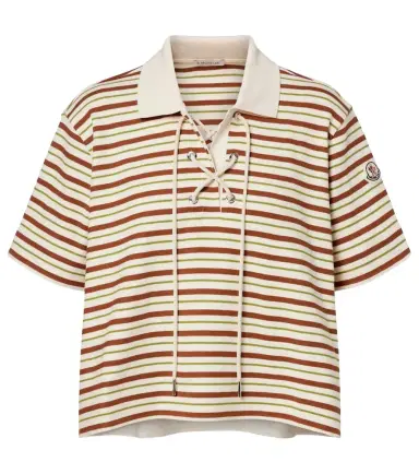 Moncler Striped cotton jersey polo shirt | Thumbnail 1