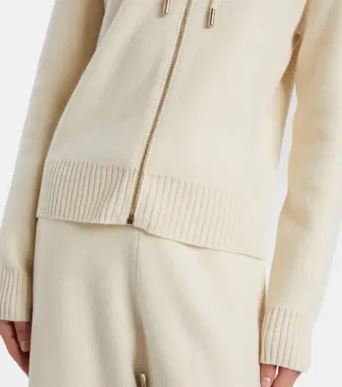 Moncler Hooded wool and cashmere zip-up cardigan | Thumbnail 2