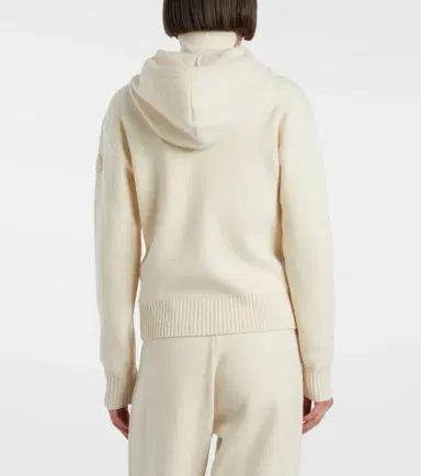 Moncler Hooded wool and cashmere zip-up cardigan | Thumbnail 4